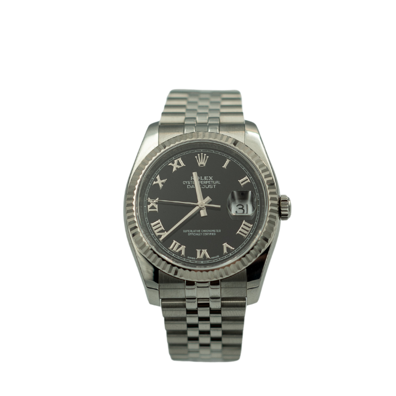 Rolex 116234 Datejust 36mm Black Roman Dial