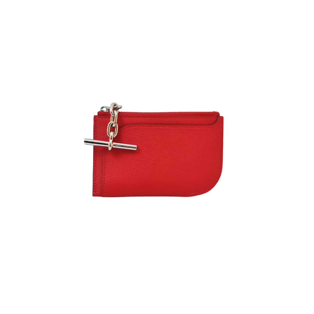 Hermès - RED EVERCOLOUR STRAP CARD HOLDER