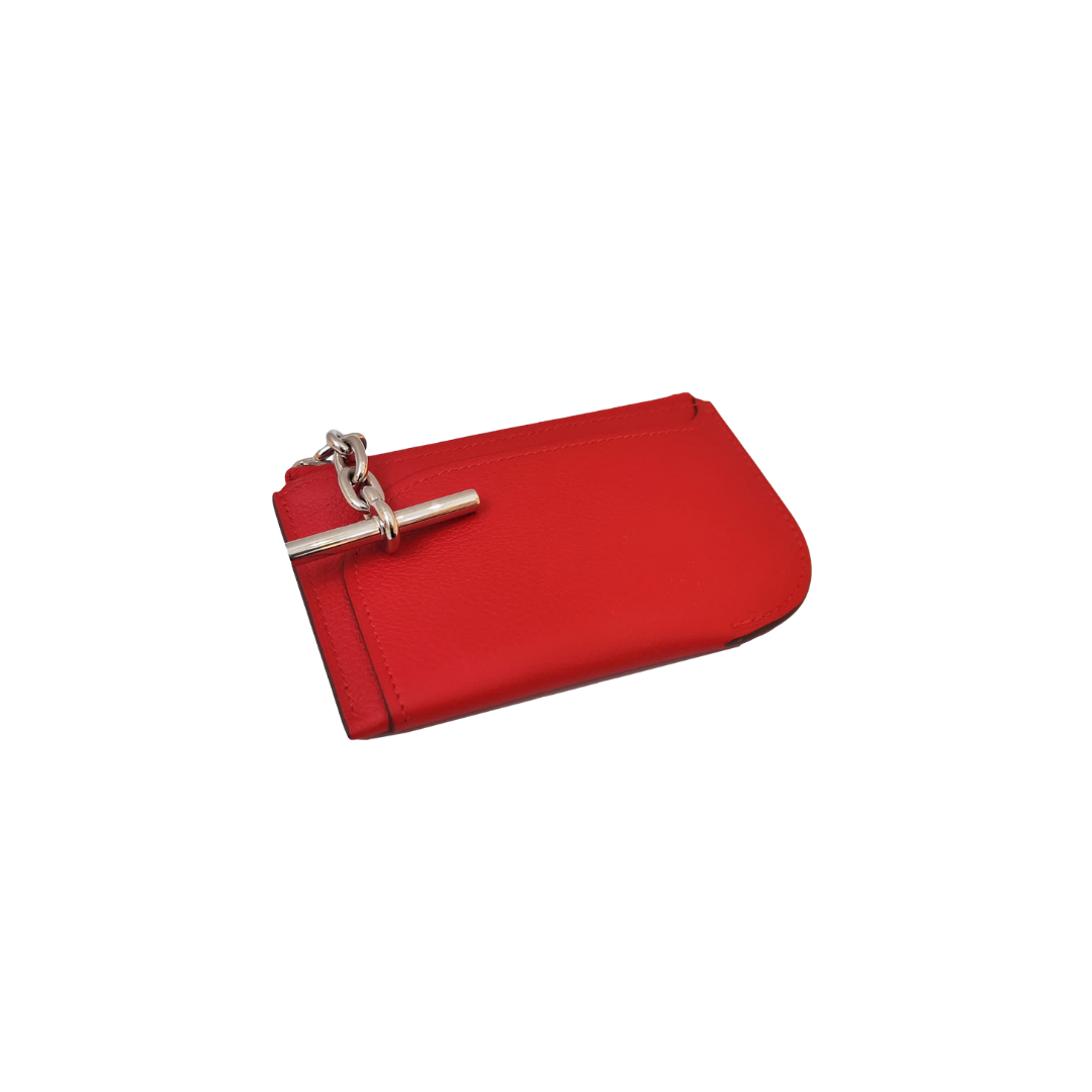 Hermès - RED EVERCOLOUR STRAP CARD HOLDER