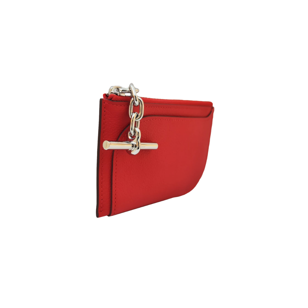 Hermès - RED EVERCOLOUR STRAP CARD HOLDER