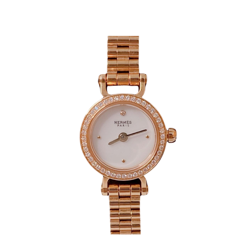 Hermès DIAMOND-SET ROSE GOLD FAUBOURG WATCH 15MM